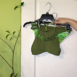 TiniBikini reversible bikini green/tropical print